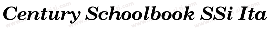 Century Schoolbook SSi Italic字体转换